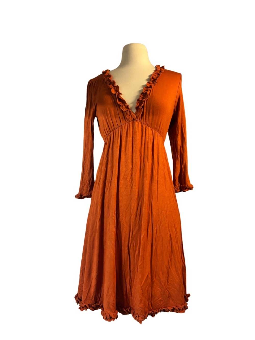 UT Burnt Orange 3/4 sleeved dress